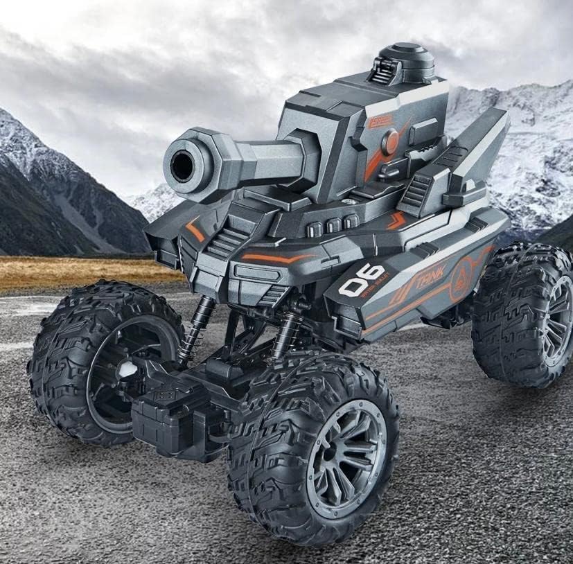 Daji Tank Shooting Water Bullets Remote Control Car Toys Monster Truck with LED Light Realistic Sounds 4WD Kids RC Tank Car 3