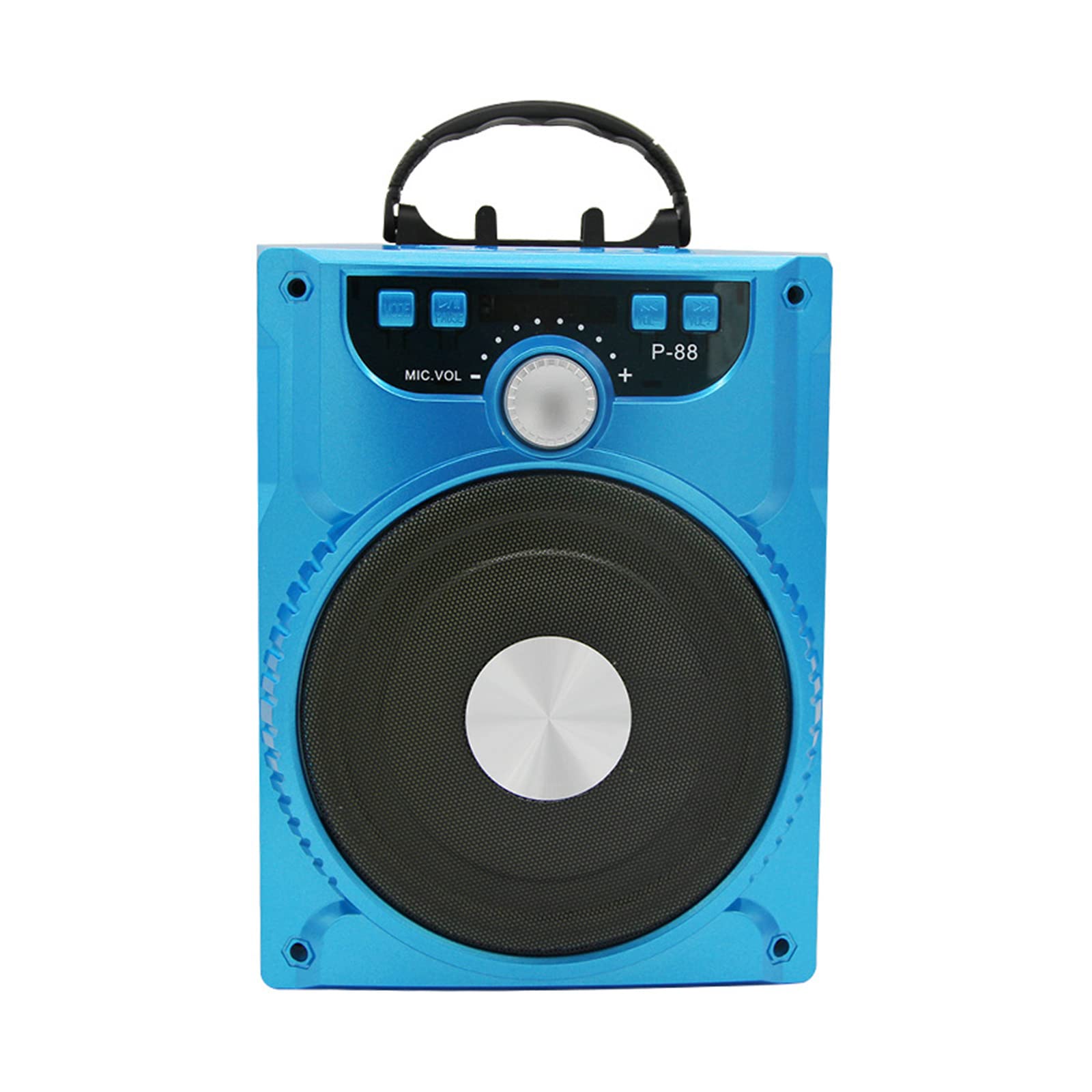 Głośnik Bluetooth ze światłami LED, 8W Subwoofer Radio FM, dysk U/karta TF/AUX/odtwarzanie z mikrofonu, czas odtwarzania 6 godzin,Blue