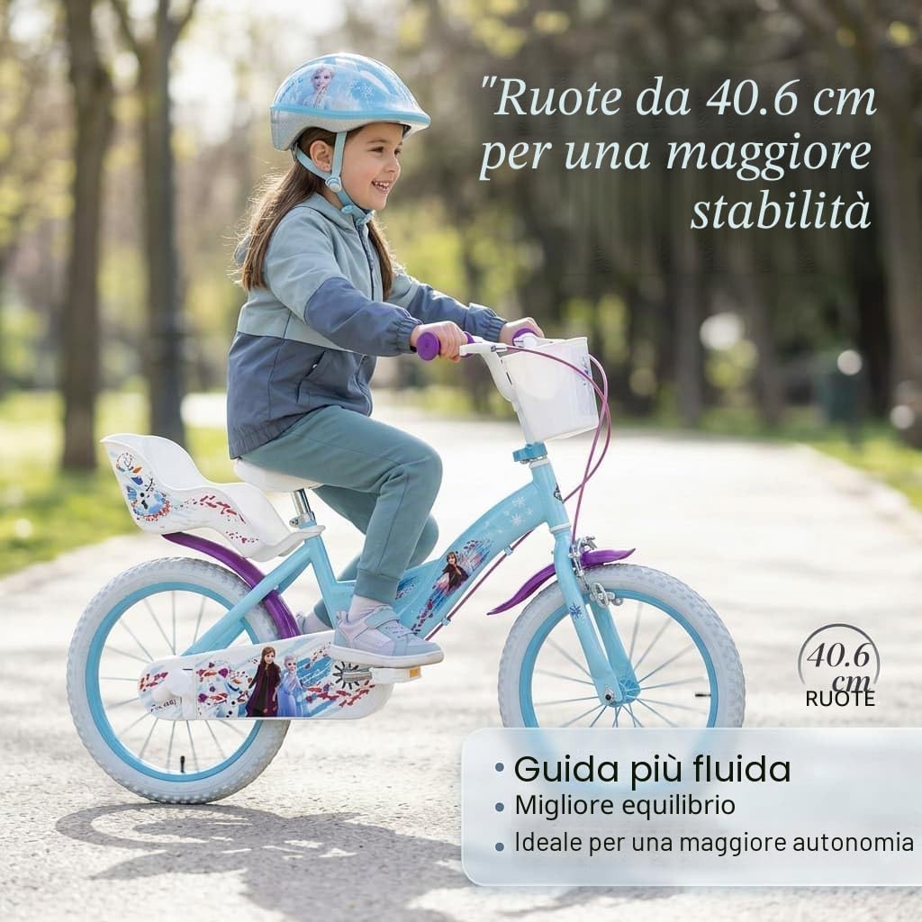 TOIMSA Bicicletta 16" Frozen Huffy 5/8 anni, multicolore, 16694