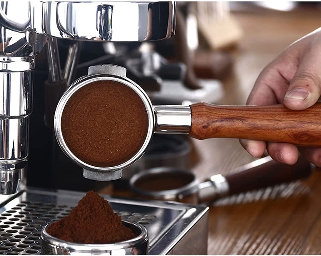 Portafiltro de café,Portafiltro sin fondo, Mango de café de 58 mm, compatible con la máquina de café E61, juego de café con mango modificado de acero inoxidable (ambas orejas) Mango de café (Size : I)