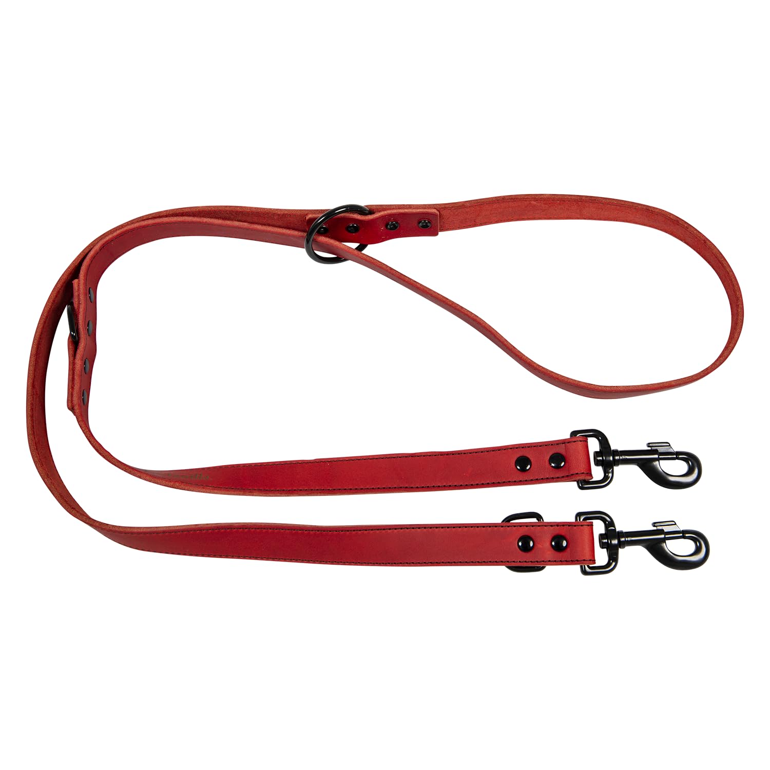 Laisse de dressage haut de gamme Jack and Vanilla Black Label rouge 2m