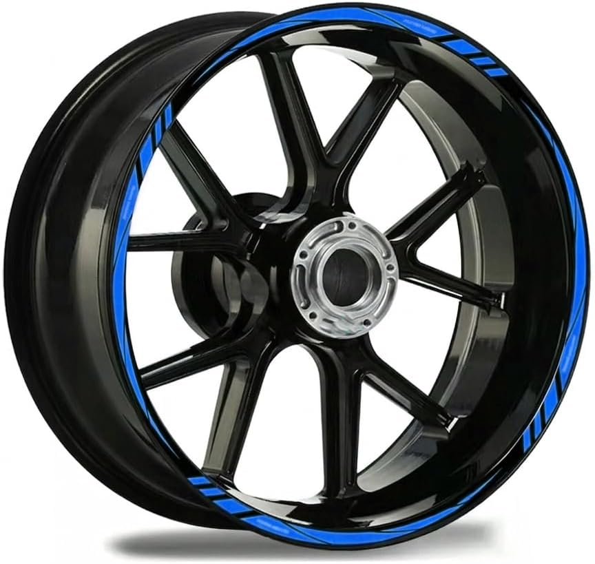 Motorcycle Rim Stickers for Ducati XDiavel 2016-2026, Wheel Decals Reflective Rim Tape Stripes, 2 Motorcycle Wheel Stripes,Blue