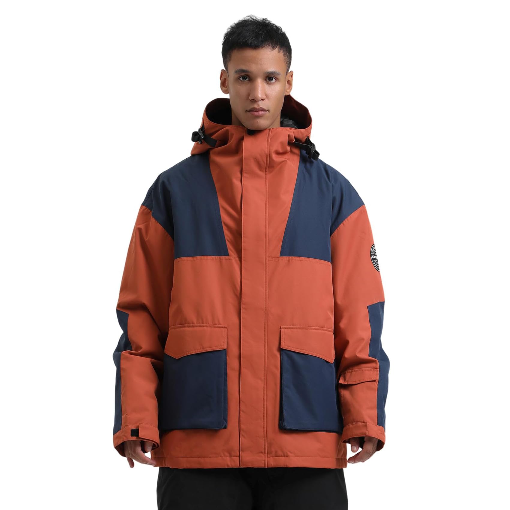 GSOU SNOW Men Ski Jacket Snowboard Snow Coat Warm Winter Waterproof Mountain Hooded