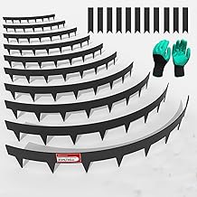 33ft. Galvanized Steel Landscape Edging (10-Pack) – 40" Metal Edging for Landscaping with 11 Stakes, Hammer-in Metal Landscaping Edging for Yard Pathway & Flower Beds – Lawn Edge for Garden Design