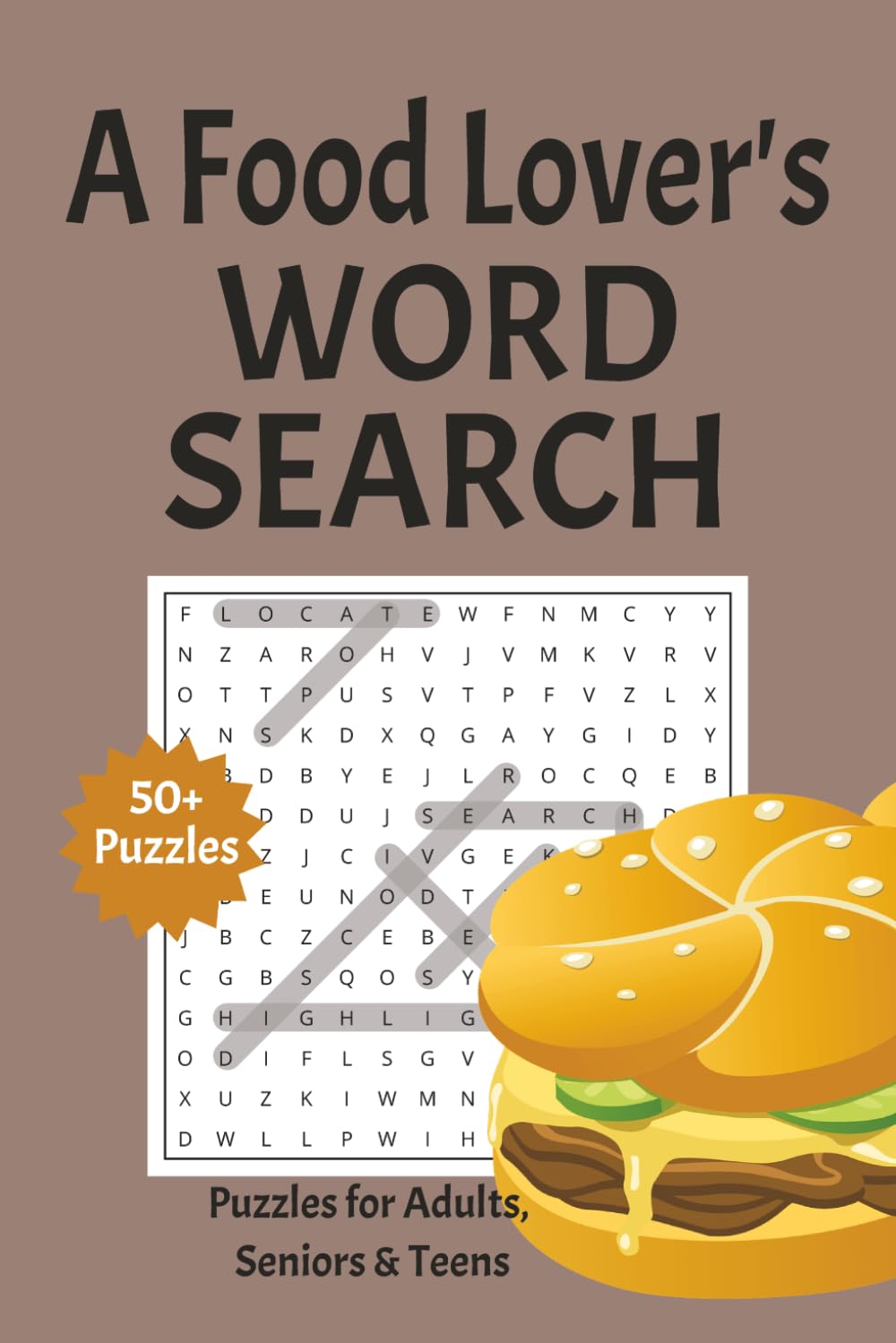 Food Word Search: Word Searches with Easy to Read Print about Food, Snacks, Treats, and More | 6x9 inches, 110 pages | 50+ Puzzles ... Gift for Vactions, Holidays, and Relaxing Time