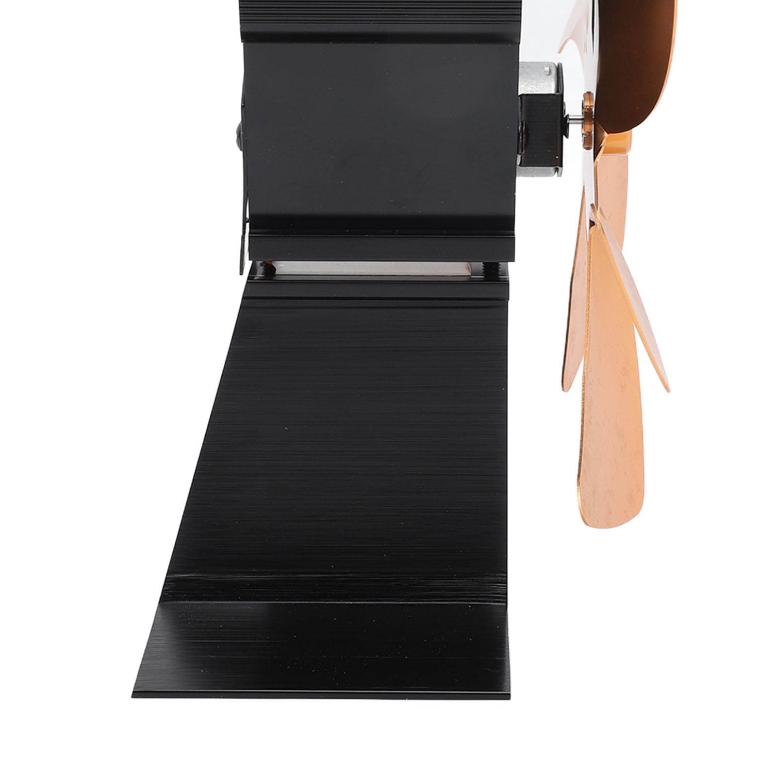 Jiawu Ventilatore per Stufa a Legna, Ventilatore Termico Alimentato a Calore a 6 Pale Circolazione Efficiente, Superiore per Stufa in Lega di Alluminio Silenzioso con Design della Maniglia per (GOLD)