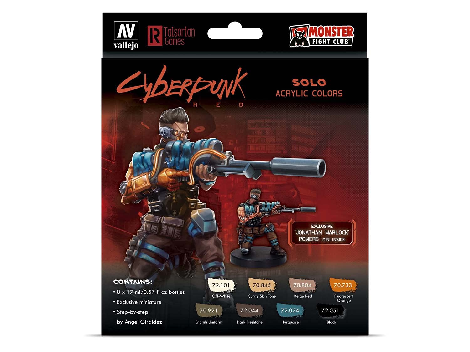 Vallejo 72309 Cyberpunk Red miniature Jonathan Warlock Powers figurine JDR
