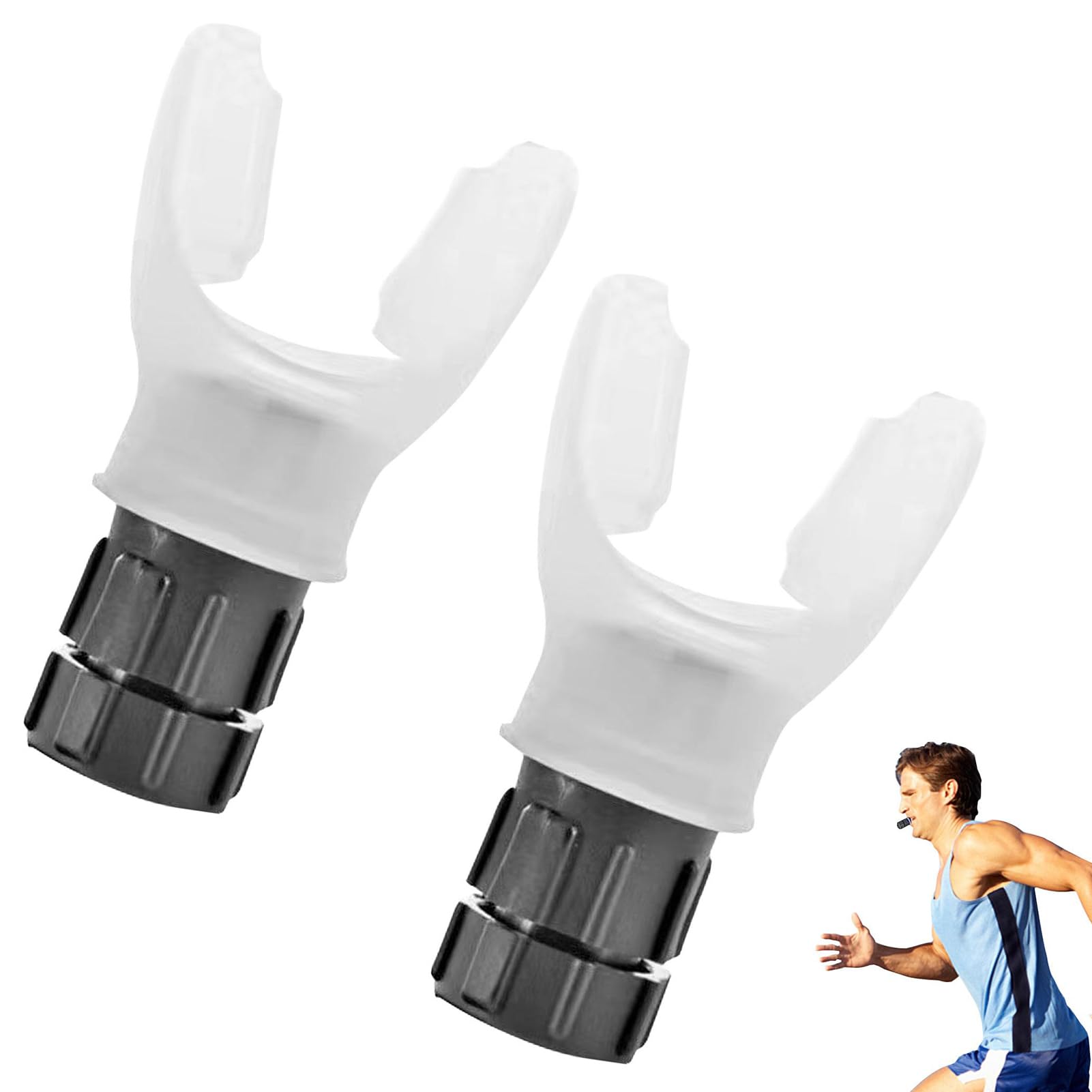 fasoke 2Pcs Breathing Exerciser Trainer, Deep Breathing Lung Exerciser Device, Adjustable Resistances, Boost Lung Capacity & Abdominal Strength, Inspiratory Muscle Trainer Device O2 Lung Trainer