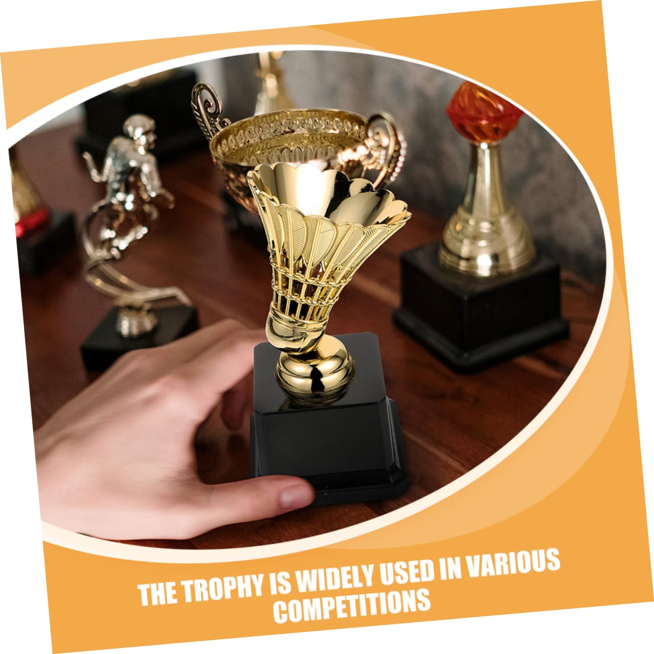 Abaodam Dekorative Badminton Trophäe Modell Wettbewerb Award Trophäe für Kindergarten Kreatives Design Dekor für Spielveranstaltungen und Talentshows