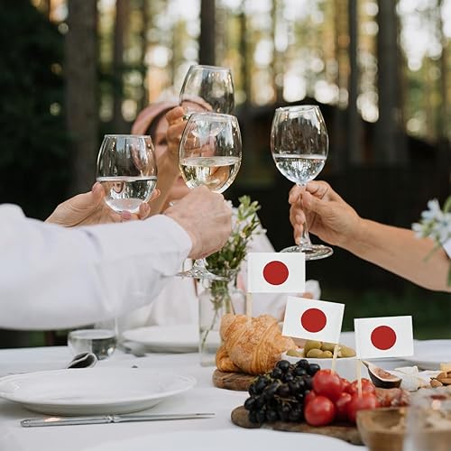 Miniatura 4 de Banderas japonesas con palillos de dientes, pequeñas banderas japonesas en palo, etiquetas para alimentos, etiquetas para fiestas, bufé, cupcakes,