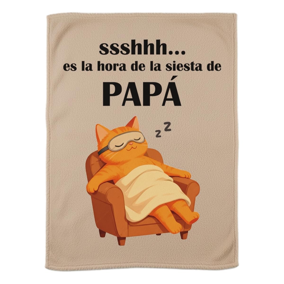 DEREGALOOS Personalized Blanket with Photos Ultra Soft Fleece Blanket 120×160cm Original Gift for Family, Mom, Dad or Pets, Father's Day, Mother's Day (Ssshhh Siesta de ...)