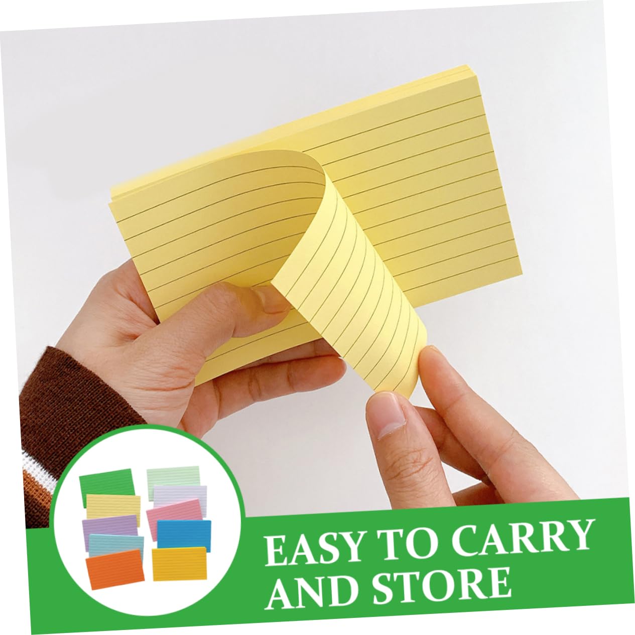 1500fogli Schede Colorate Multifunzione Da Cartoncini Vuoti Per Appunti Note e Messaggi Per Scuola e Ufficio Design Compatto e Portatile Adatte Per Registrare Vocaboli e