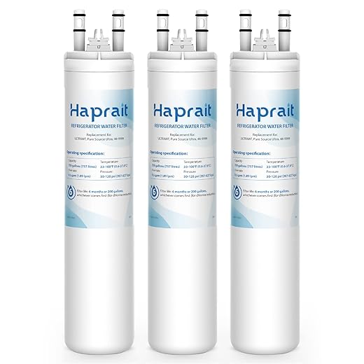 Haprait Replacement for Frigidaire ULTRAWF, Ultra-WF, Puresource Ultra, Kenmore 9999, 469999, A0094E28261, 242017800, 242017801, PS2364646 Refrigerator Water Filter, 3 Pack