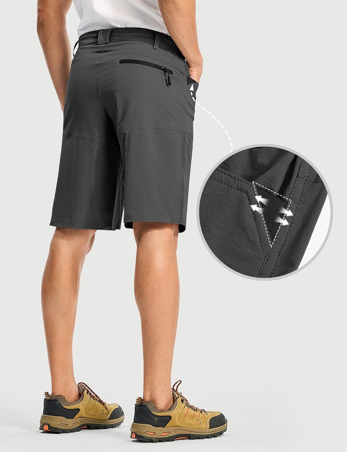 Rdruko Men's Hiking Shorts 9" Quick Dry Lightweight Water Resistant Work Outdoor Shorts with 5 Pockets