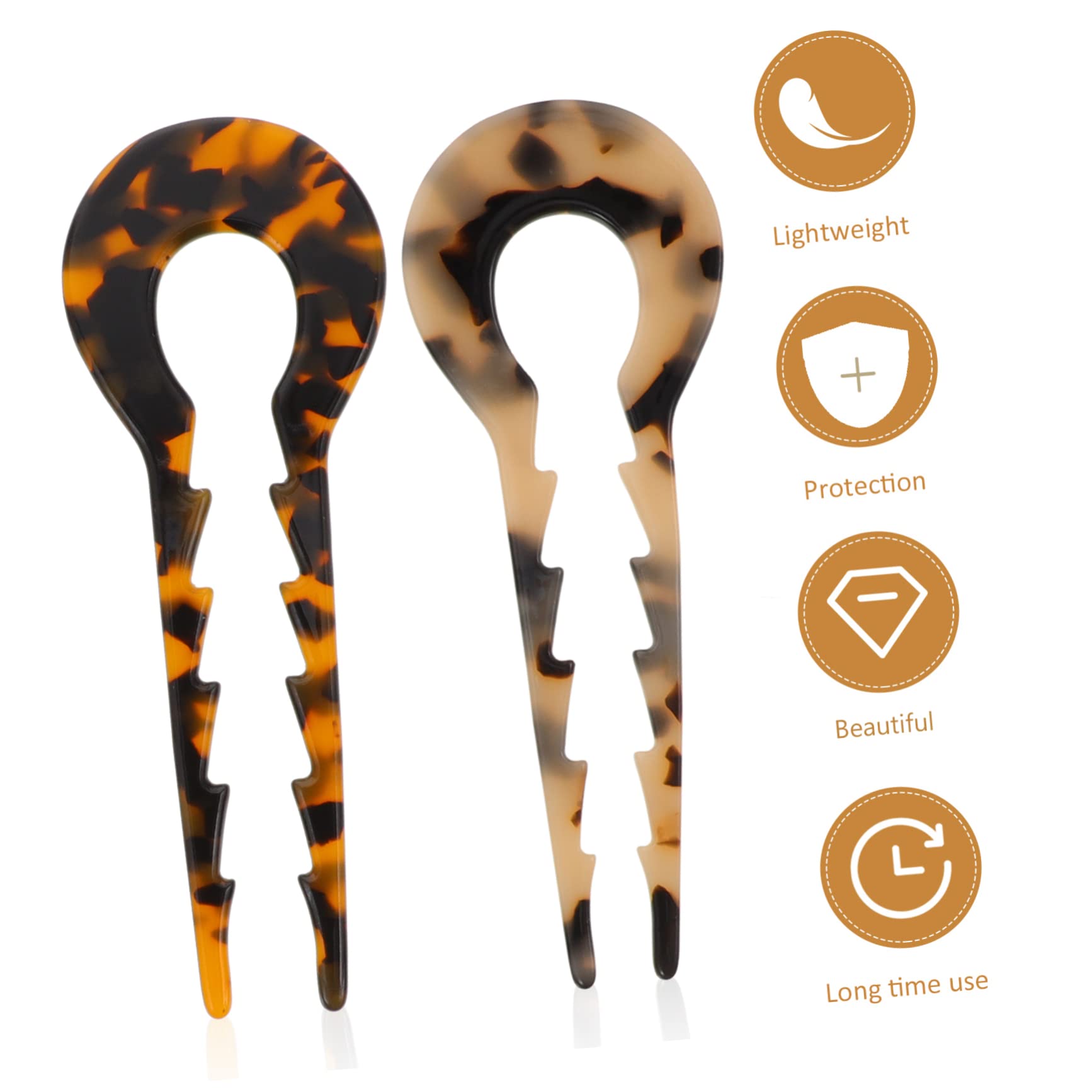 Beavorty 16piezas Horquillas u Acetato Para Moño Sujetador De Pelo Para Mujeres Accesorio Elegante Para Peinados Beige