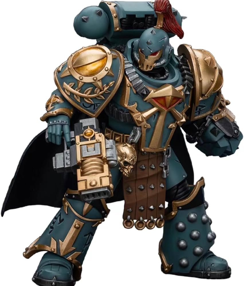 JOYTOY Warhammer 40K Action Figure 1/18 - Pretore Legione Figli Di Horus In Armatura Terminator Cataphractii