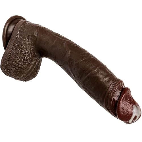 10" Realistic Huge Dildo Sex Toy - Thick Anal G Spot Dildo Fake Penis with Strong Suction Cup, Soft Silicone Long Dildos with Curved Shaft & Balls for Women Men Couples, Adult Sex Toys