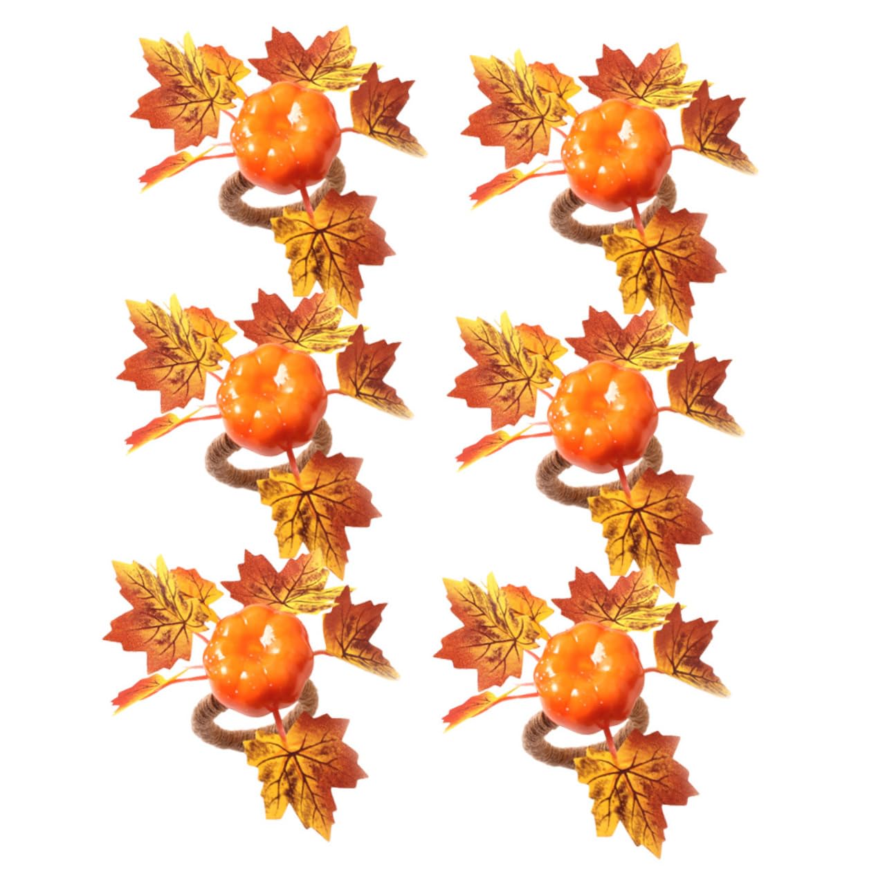 Cabilock 3 Set Bottoni Di Tovagliolo Di Zucca Decorazioni Thanksgiving Portatovagliolo Bling Portatovaglioli in Rattan Adornare Portatovaglioli Affidabili Arredamento Per Feste 6 Pezzi * 3