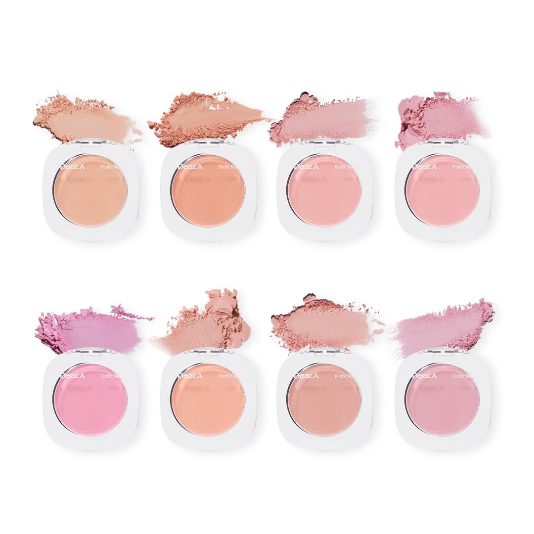 Dear.A Fluffy Blush Cheek, Korean Cosmetics (07.Sweet Rose) : Beauty