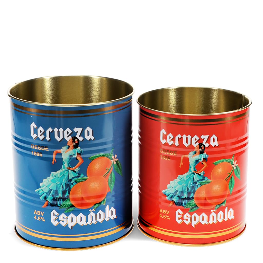 Rex London Storage Tin Set — Snack Tin Can Storage | Vintage Storage Tins | Retro Kitchen Accessories Decorative Tin | Tin Storage for Kitchen | Retro Decor Vintage Tin | Stackable Metal Tins