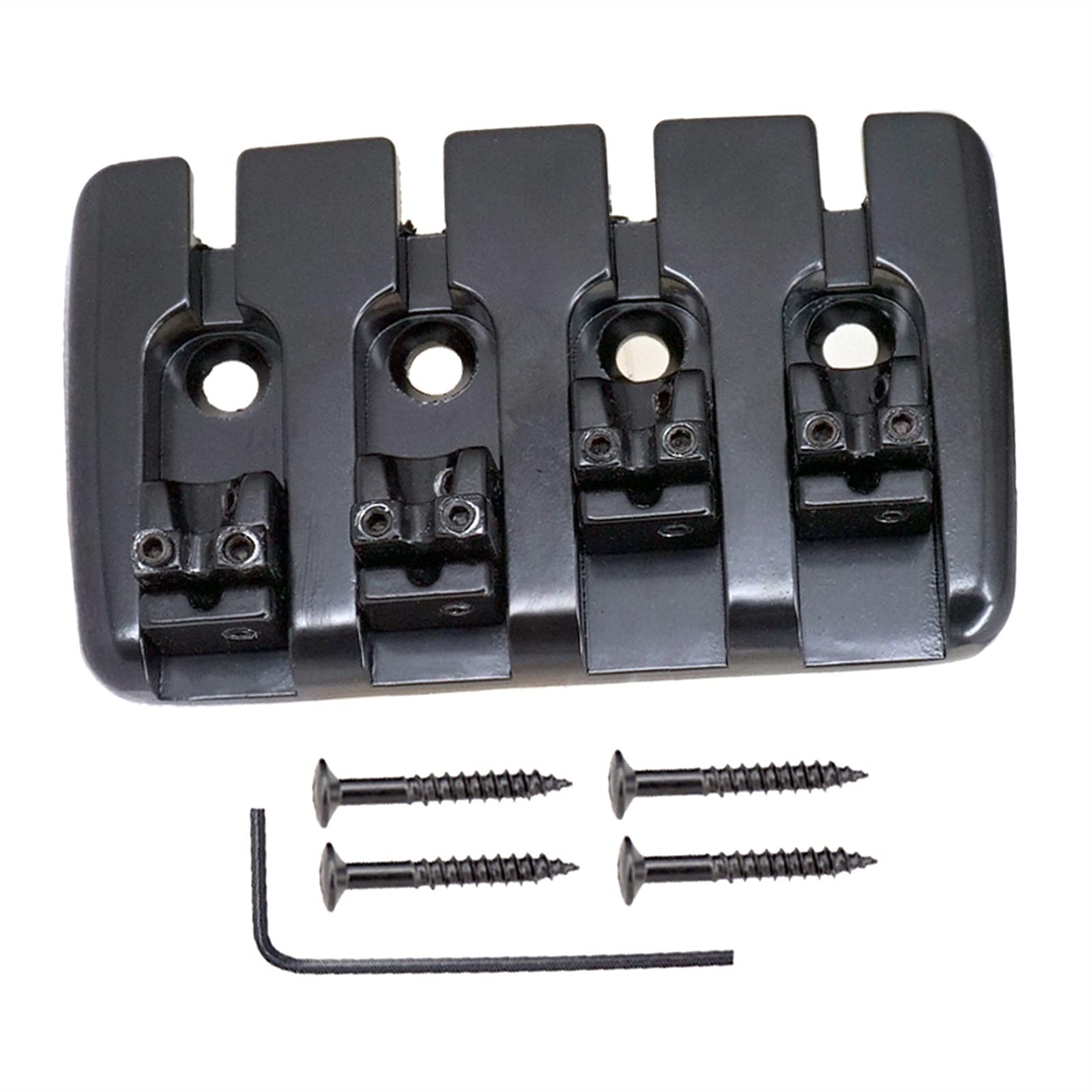 Parti di ricambio chitarra Targhetto Per Ponte Da Sella Per Chitarra Per 4 Corde Per Basso Elettrico (Color : Black)