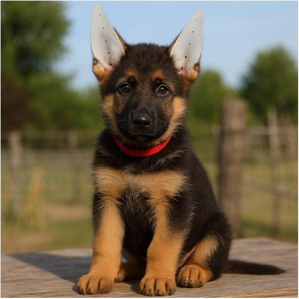 2 Tuteurs Redressage Oreilles Chien - Mousse Microflex Hypoallergénique - Soutien Croissance Chiots Malinois Berger Allemand Doberman - Ajustable