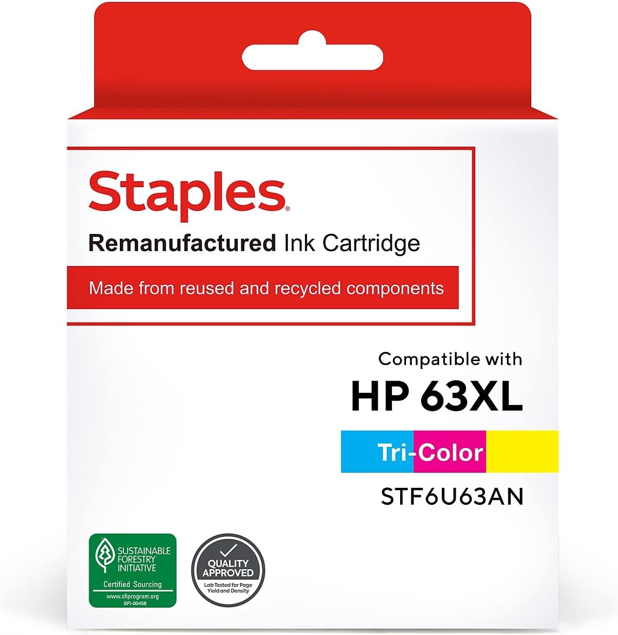STAPLES Remanufactured Ink Cartridge Replacement for Hp