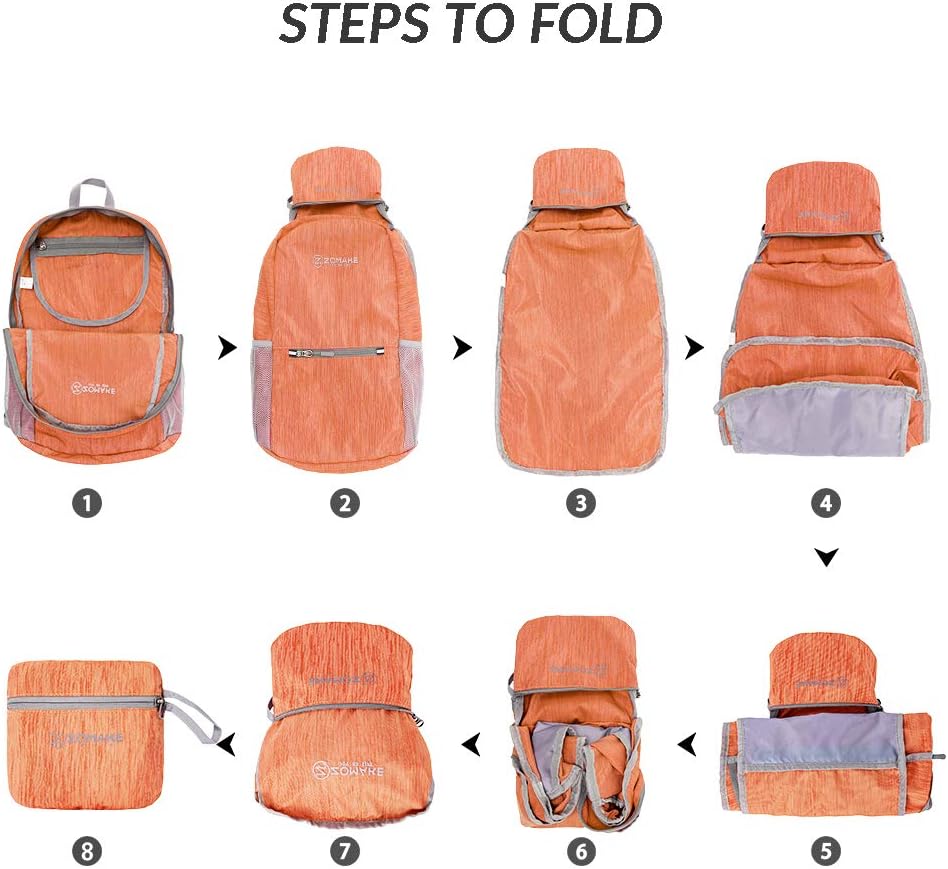 ZOMAKE Ultra Lightweight Packable Backpack Small Hiking Daypack