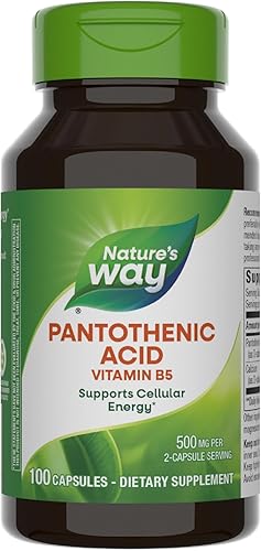 Miniatura 1 de Nature's Way Ácido pantoténico, cápsulas, 500 mg por porción, 100 unidades