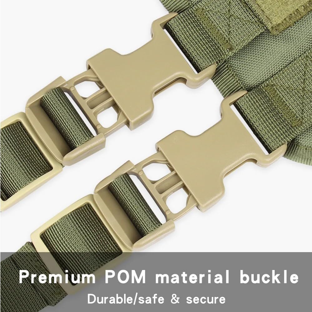 Massicello Di Caccia Al Cani Tattico Militare Con Maniglia Di Controllo Imbracatura Per Cani Da Nylon Regolabile Per Labrador Francese Bulldogs,Grigio,L