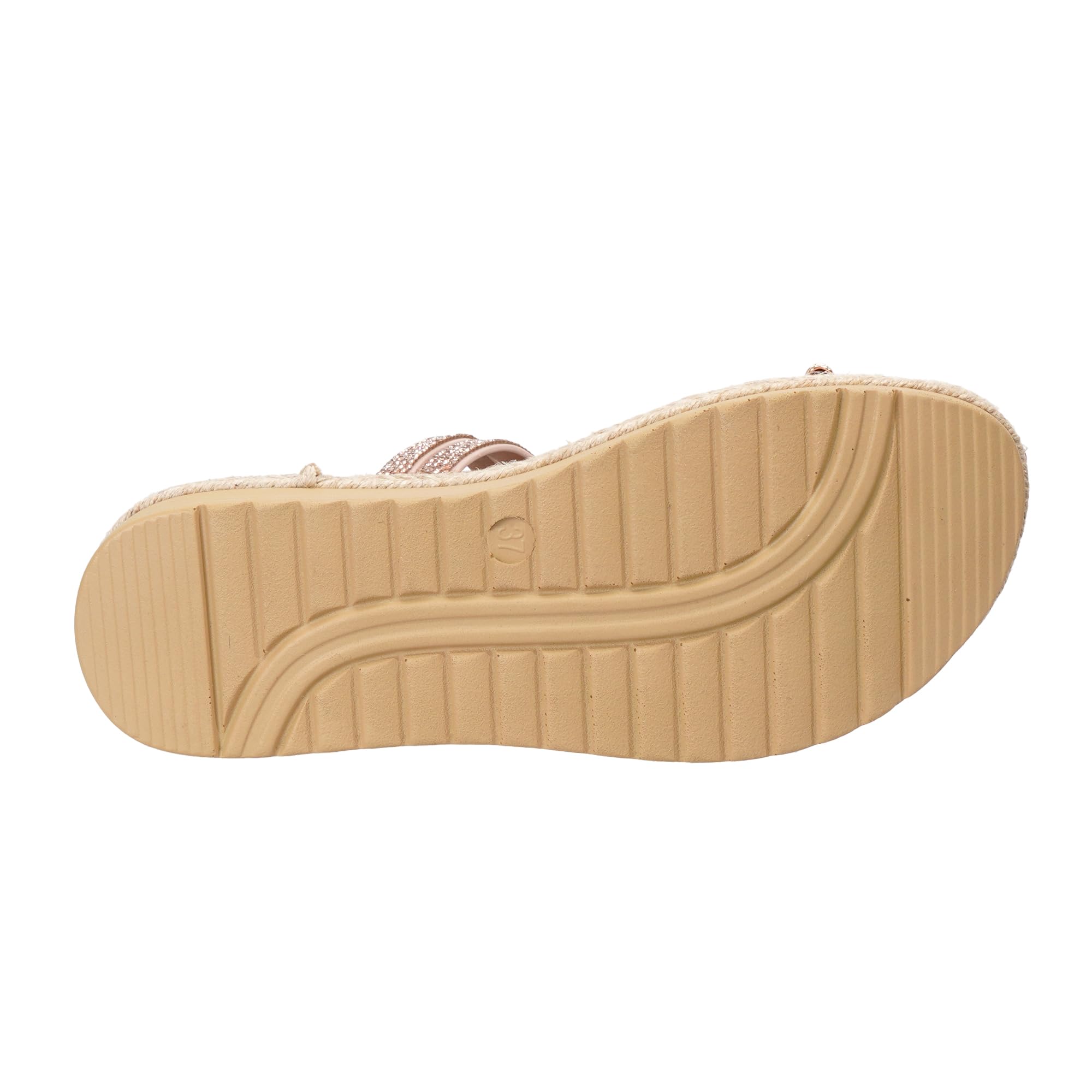 JOMIX Sandali Donna Estivi Aperti con Punta Divisa Zeppa e Strass Comode Scarpe Aperte Leggere e Traspiranti Ciabatte Eleganti alla Moda per Spiaggia Mare e Vacanza