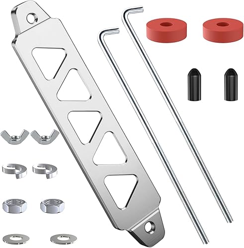 Miniatura 8 de Kit de sujeción de batería, soporte de montaje de amarre de batería de aleación de aluminio, soporte de sujeción de batería con pernos en J, kit
