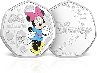 Minnie Mouse Official Disney 50p Shaped Limited Edition Collectable Silver Coin
