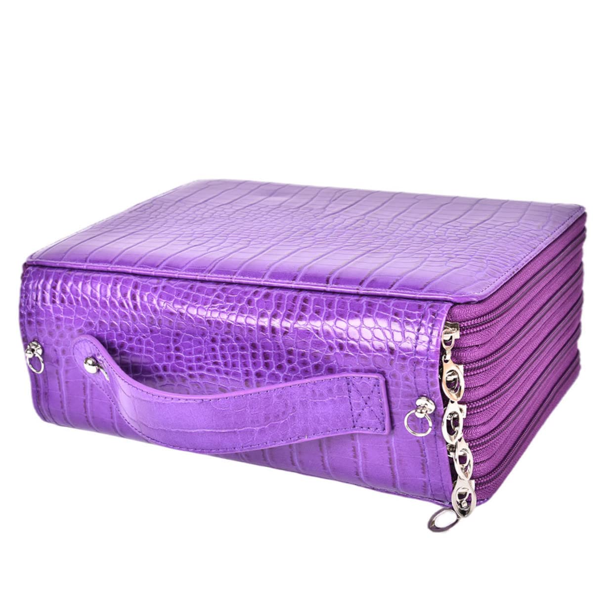 HOMSFOU Borsa Organizer per Cancelleria 252 Fori in Pu e Poliestere, Astuccio Capiente per Matite e Pennelli, Borsa Scolastica Leggera per Scuola e Disegno