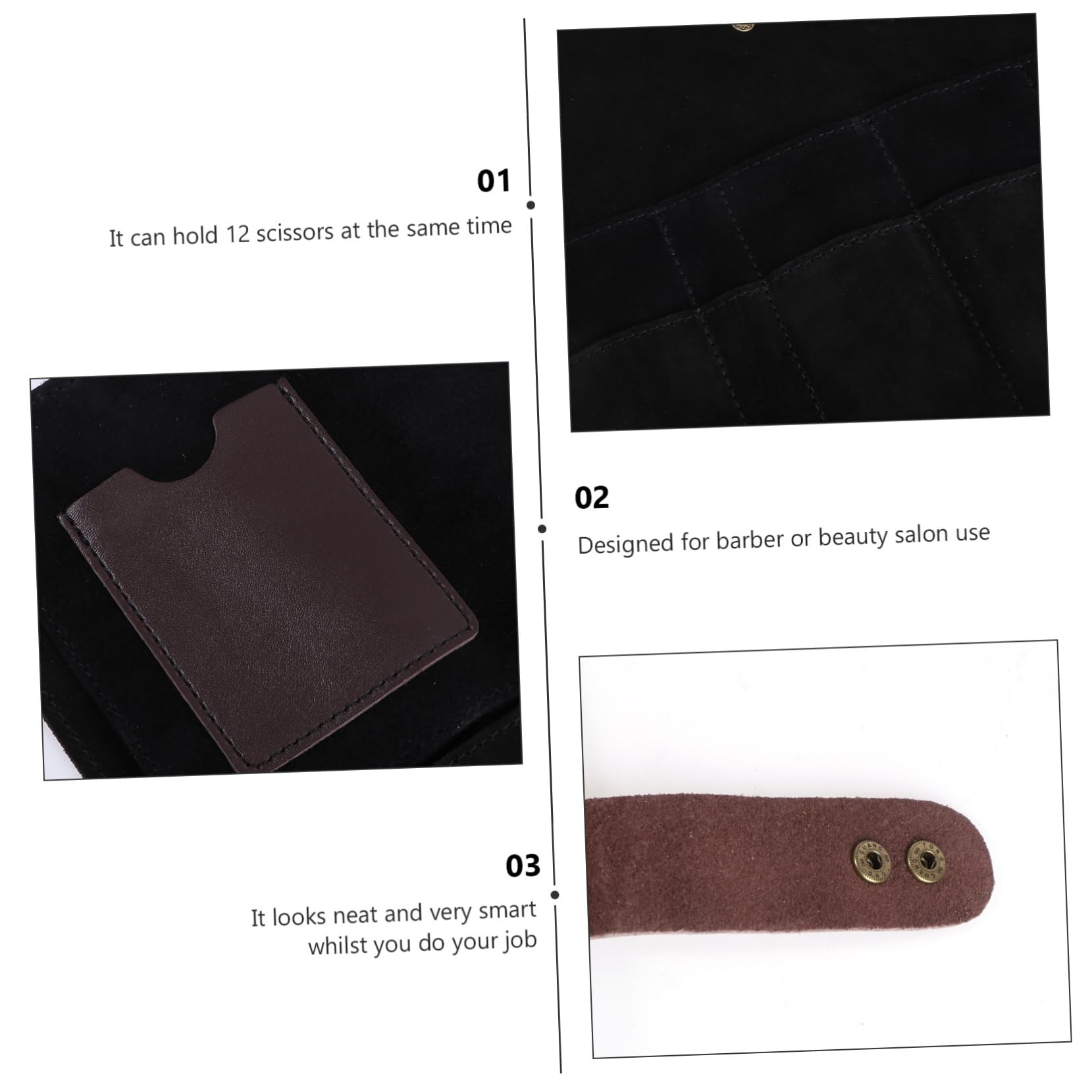 Healeved Porte-ciseaux Et Étui à Peignes Pour Outils De Coiffure Sacoche Pour Ciseaux Et Petits Accessoires De Coiffeur Design Élégant