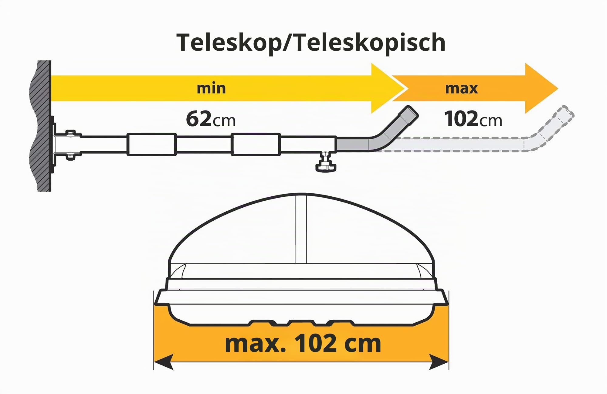 NORDRIVE N60051 Wandhalterung für Fahrradträger (Anhängerkupplung)
