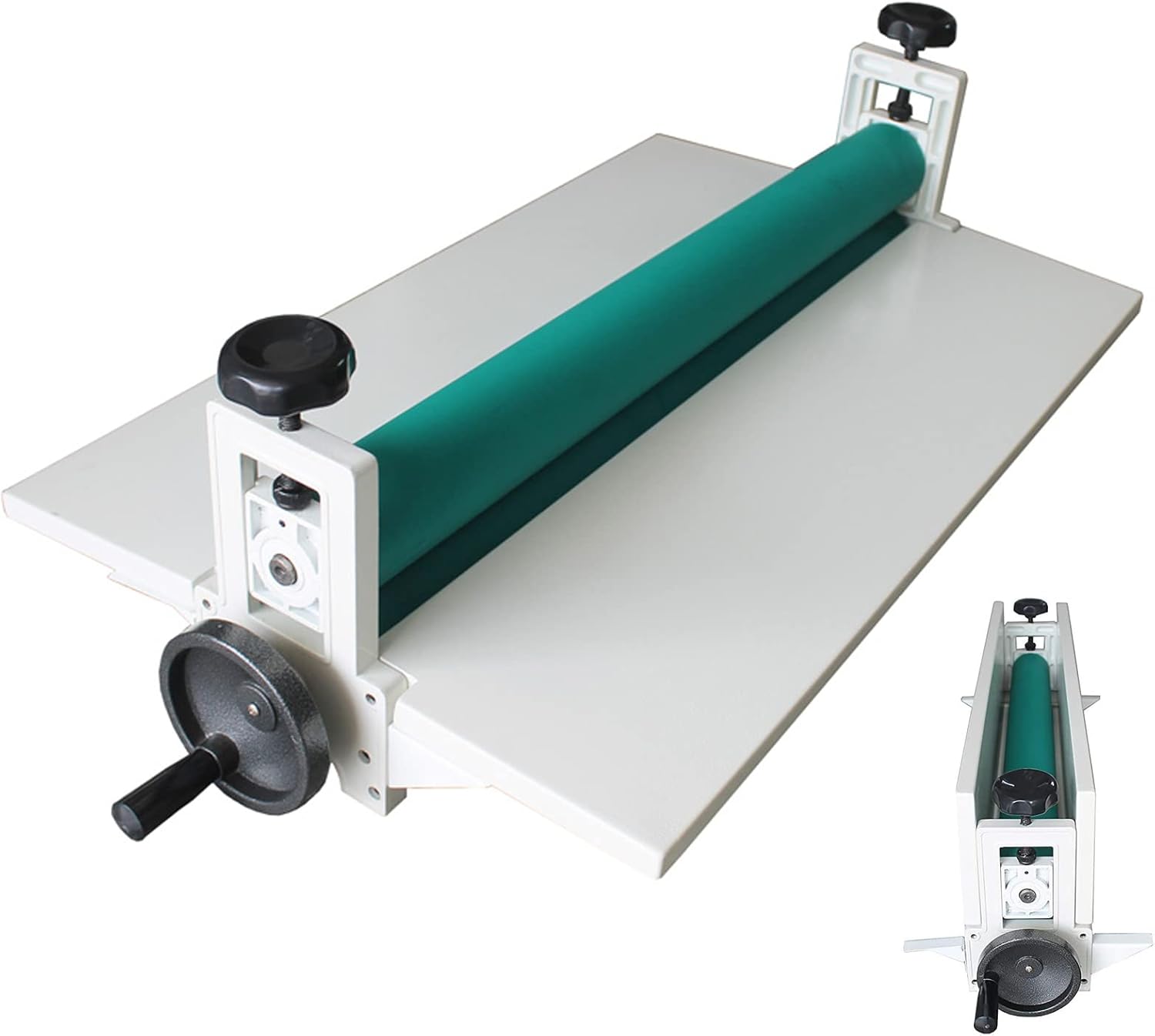TECHTONGDA 14 Inch Cold Laminating Machine Hand Crank Pressure Cold Roll Laminator Manual Vinyl Photo Film Laminator with Max Laminating Thickness 0.4 Inch
