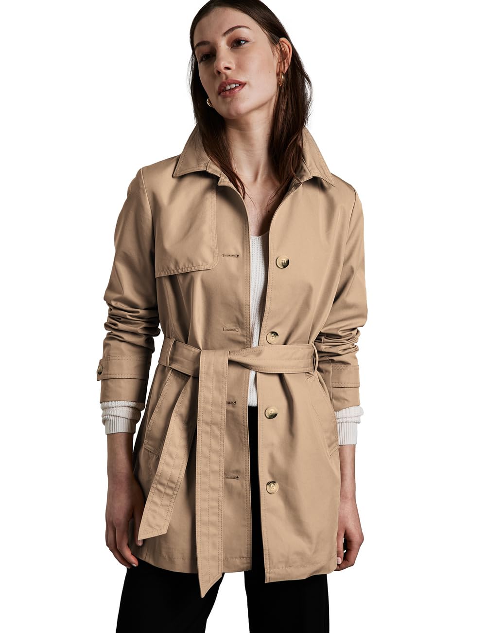 STREET ONE Trenchcoat Beige – Desert Beige – Damen Größe 46
