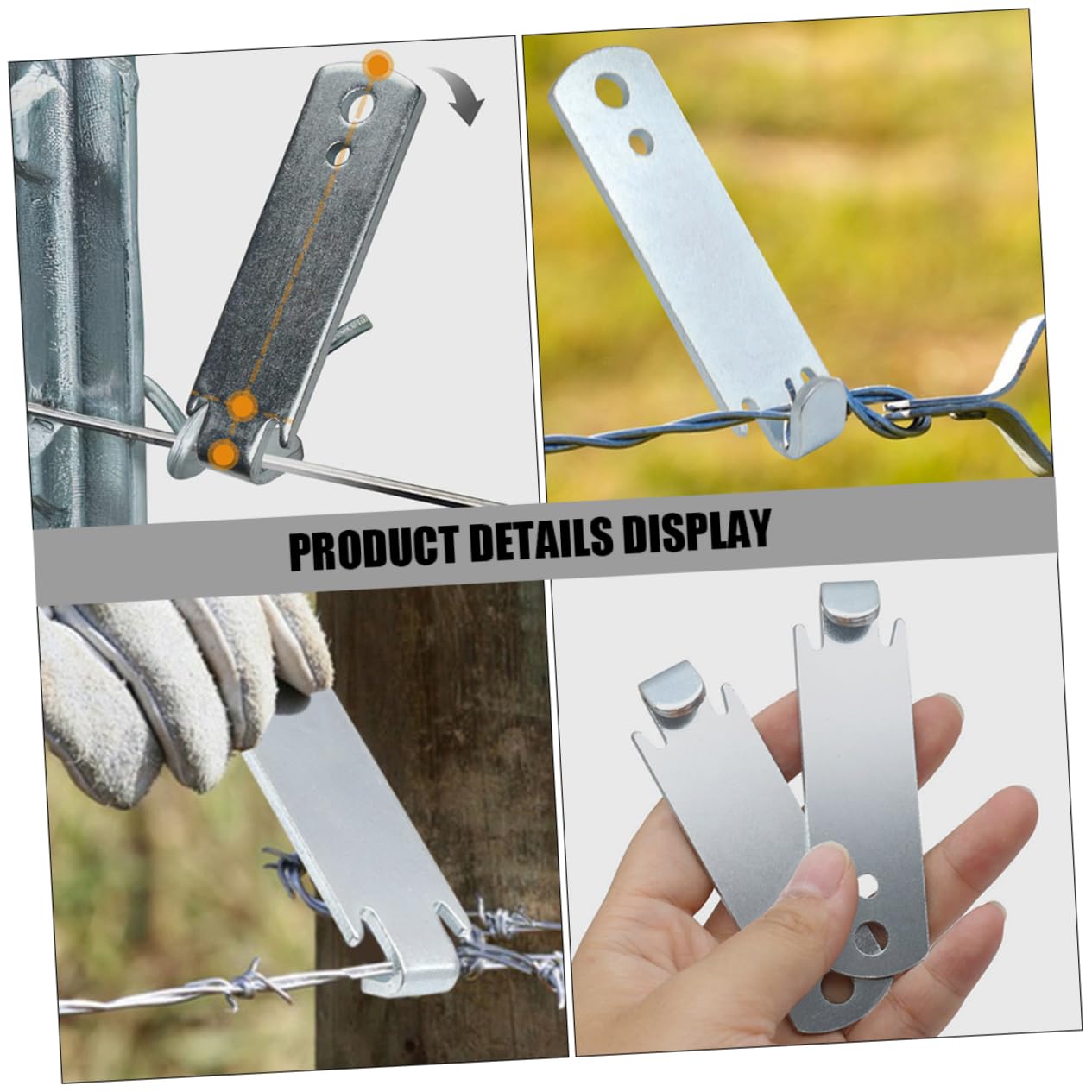 HANABASS 6pièces Tendeur De Câble Acier Inoxydable Outil De Fixation pour Corde Métallique Installation Facile sur Fences Agricoles Construction