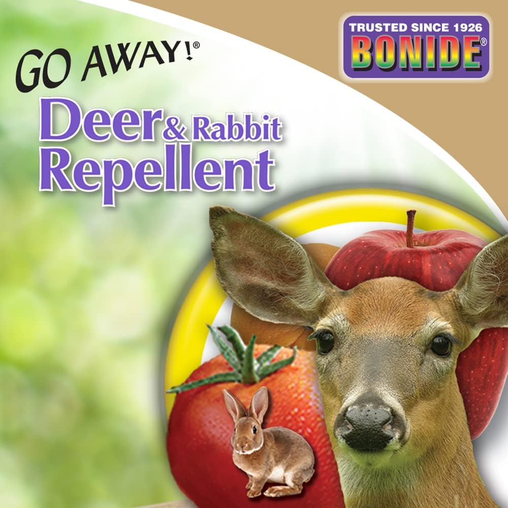 Bonide Go Away! Deer & Rabbit Repellent, 32 oz. Ready-to-Use Spray, Hot Peppers Deter Animals from Lawn & Garden - Image 4