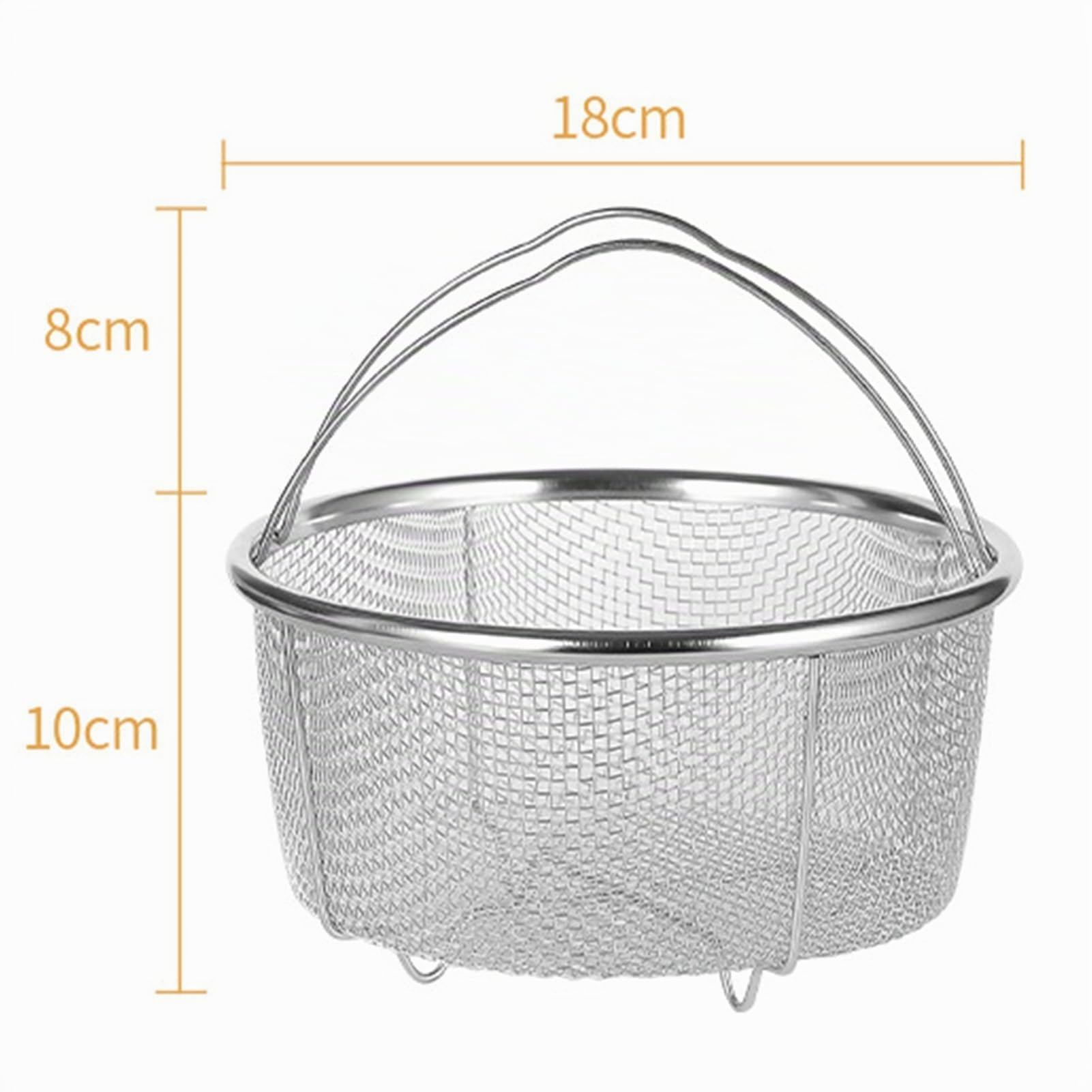 Cestello per Cottura a Vapore in Rete, Pentola per Cottura a Vapore Versatile Resistente Al Calore Facile da Pulire per Ristoranti (18 cm)