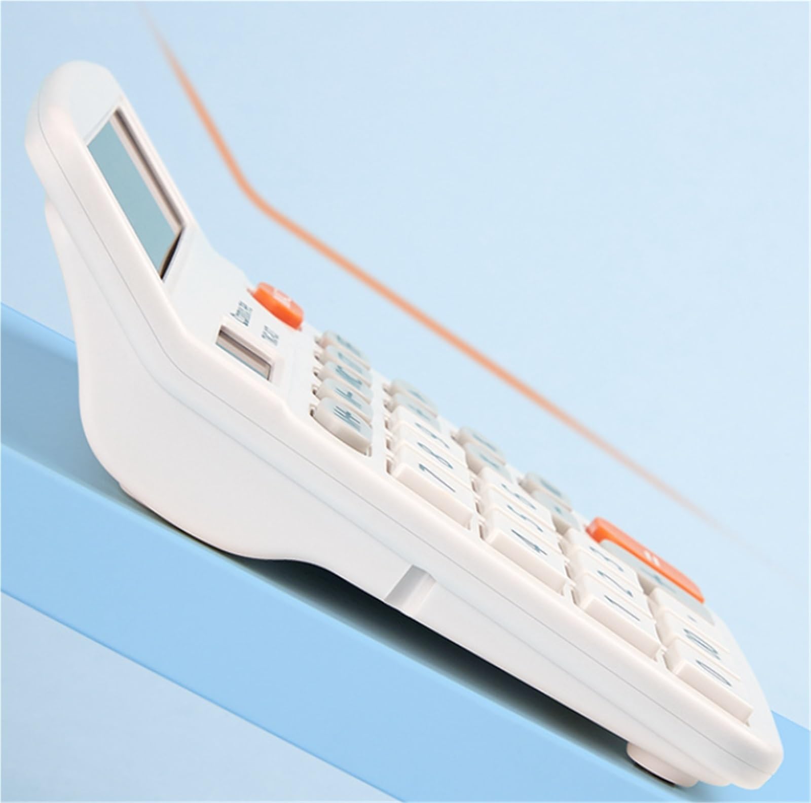 Calcolatrice Casa Ufficio Calcolatrice Scientifica LCD Display 12 Cifre Portatile da Tavolo for Uso in Ufficio Perfetta per Scuola(White)