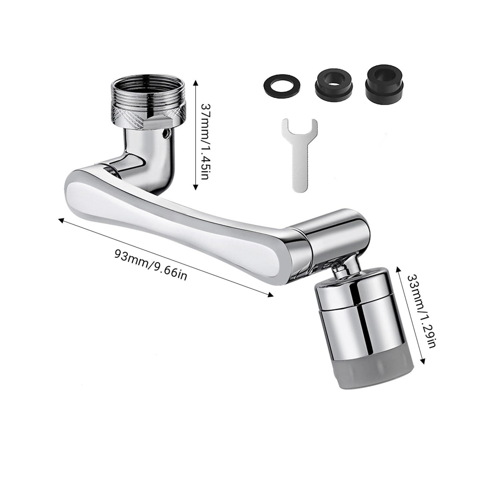 1080° Wielofunkcyjny perlator do kranu oszczędzający wodę, 2 tryby obrotowy ogranicznik przepływu do baterii łazienkowych i kuchennych 22 mm 24 mm, przyjazne dla środowiska akcesoria do filtra