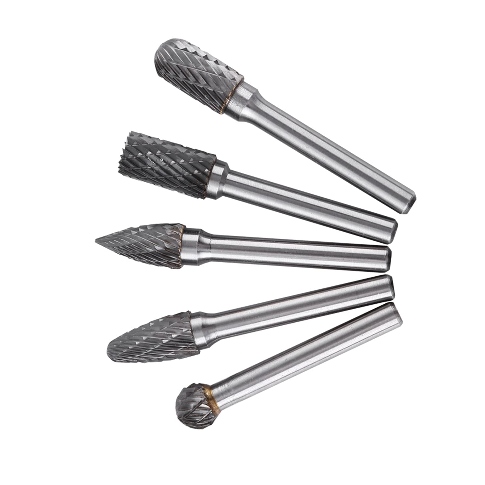 Kit de fresas giratorias de carburo de tungsteno, cabeza de 10 mm, acero pulido, limas giratorias, mechas giratorias, herramienta giratoria