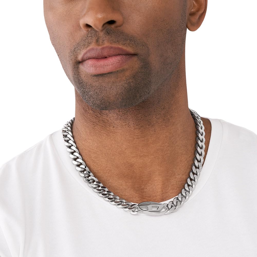 Diesel Men's Stainless Steel with lobster clasp closure Chain necklace