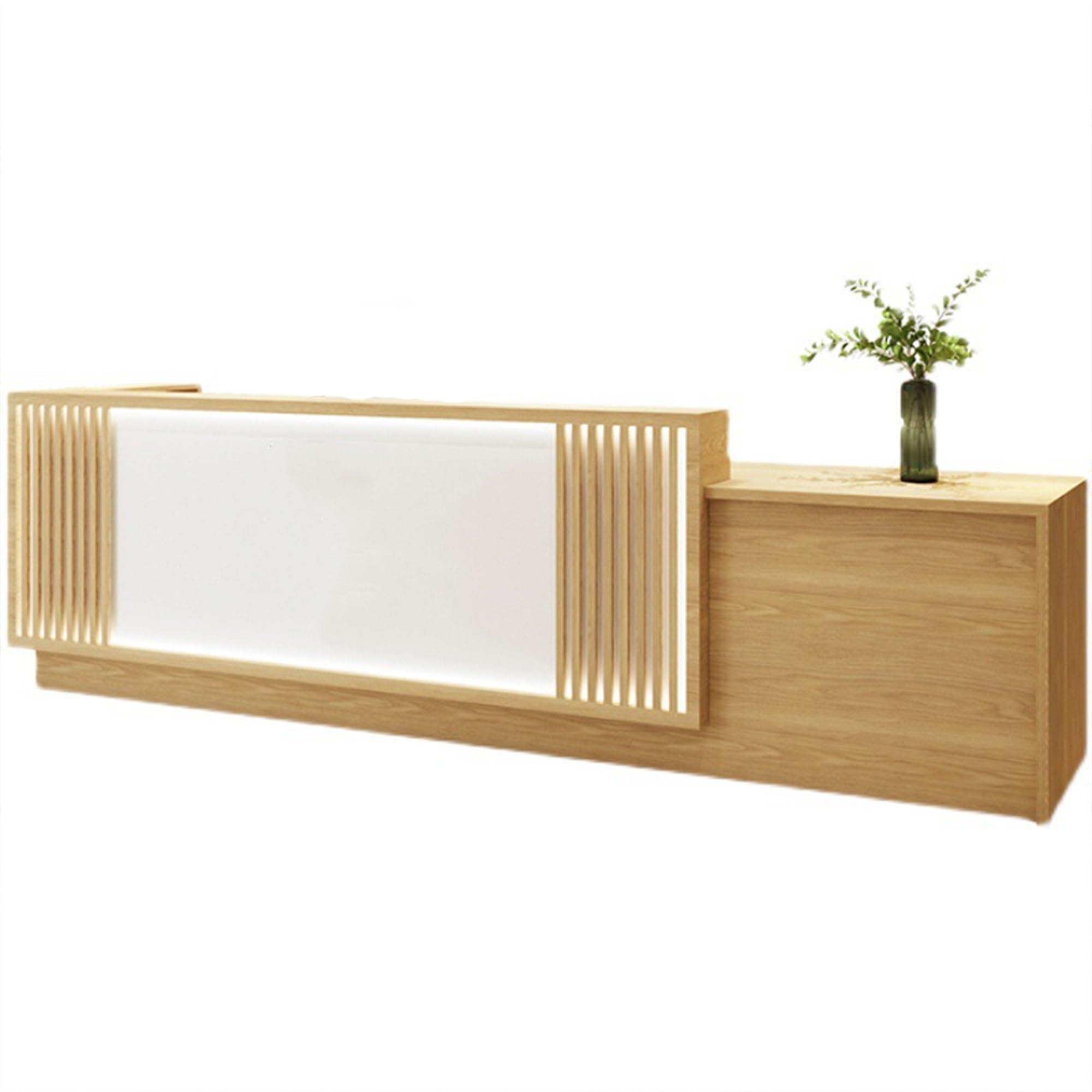 Mostrador de Recepción LED, Cajones con Cerradura, No Requiere instalación - Mobiliario for Hotel y Tienda(Beige,100cm)