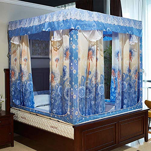 XZHU Mosquitera, Funda de Cama, Conveniente mosquitera Colgante Protectora Transpirable de Doble Capa, mosquitera Cama Tienda Dormitorio niños Adultos,E,2.0m