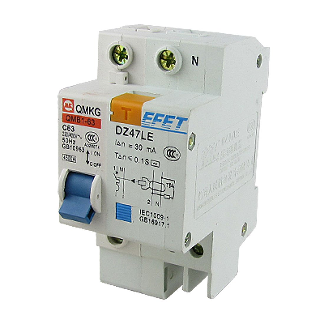 IEUMJNAT DIN Rail Mounted 1P+N -Professional - Leakage Circuit Breaker AC 230/400V 63A