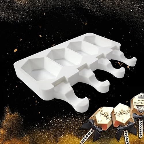 Miniatura 5 de 1 paquete de moldes para paletas con forma de calavera de Halloween, moldes de silicona para paletas de hielo de 6 cavidades para niños y adultos,