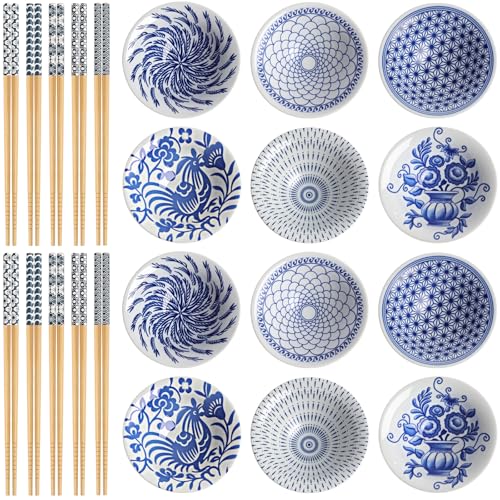 Chopstick & Dish Set with Bamboo Utensils
